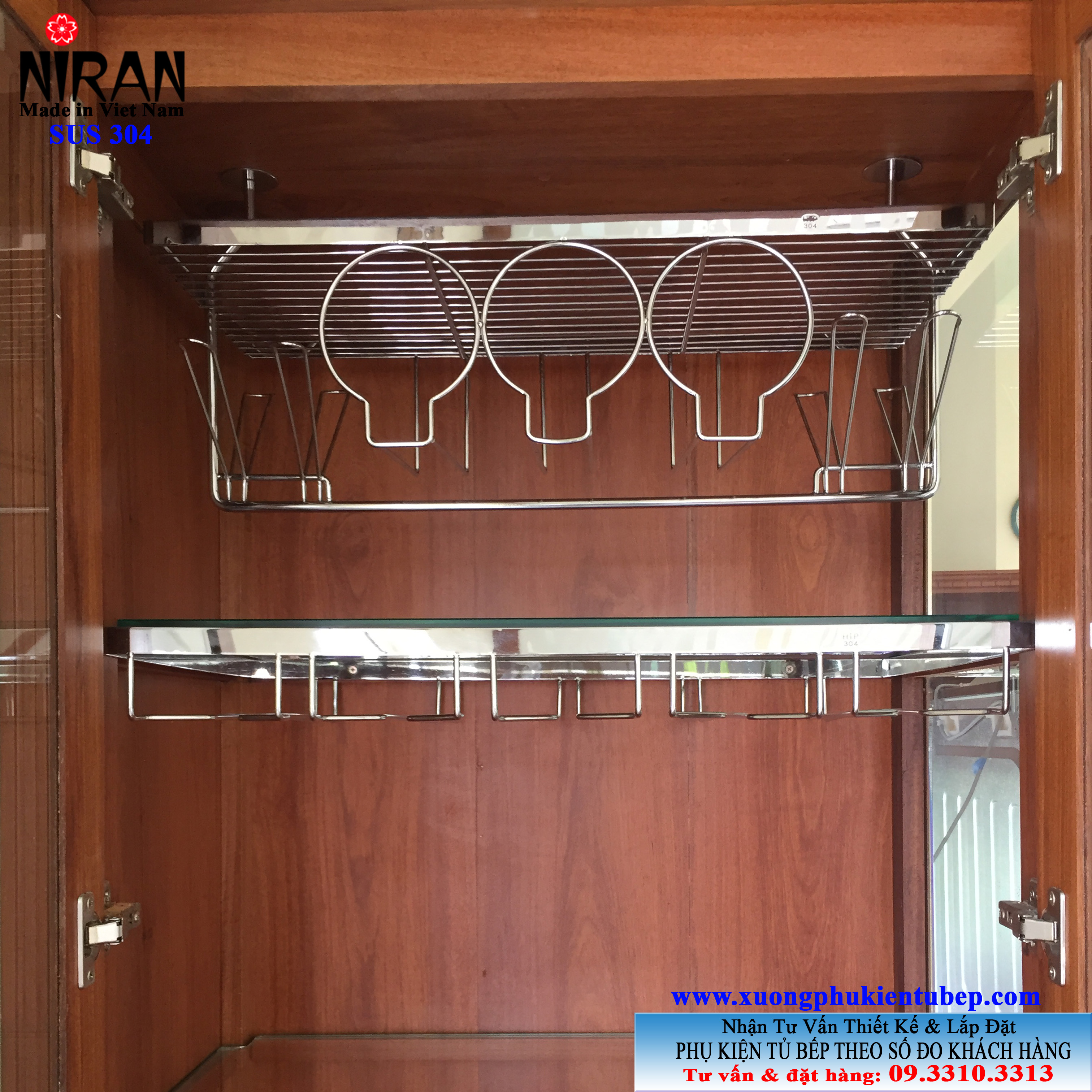 Kệ đựng chai rượu inox 304 Niran NR0503