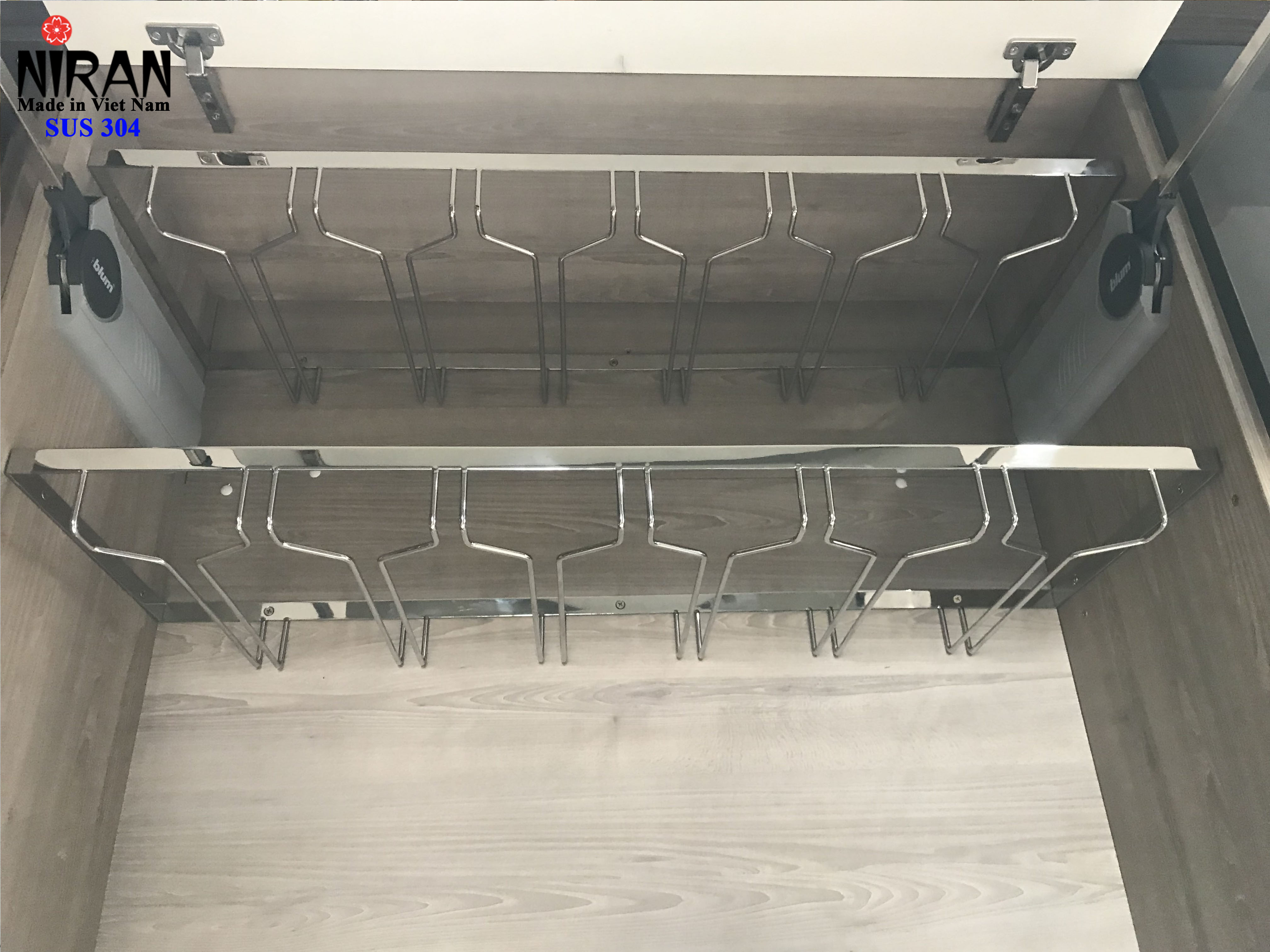Kệ treo ly inox 304 Niran NR0505
