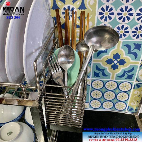 Uống đựng đũa muỗng treo inox 304
