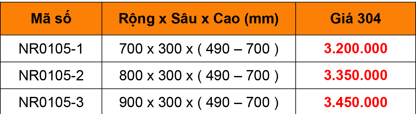 Bảng giá Kệ chén dĩa âm tủ Niran inox 304 NR0105