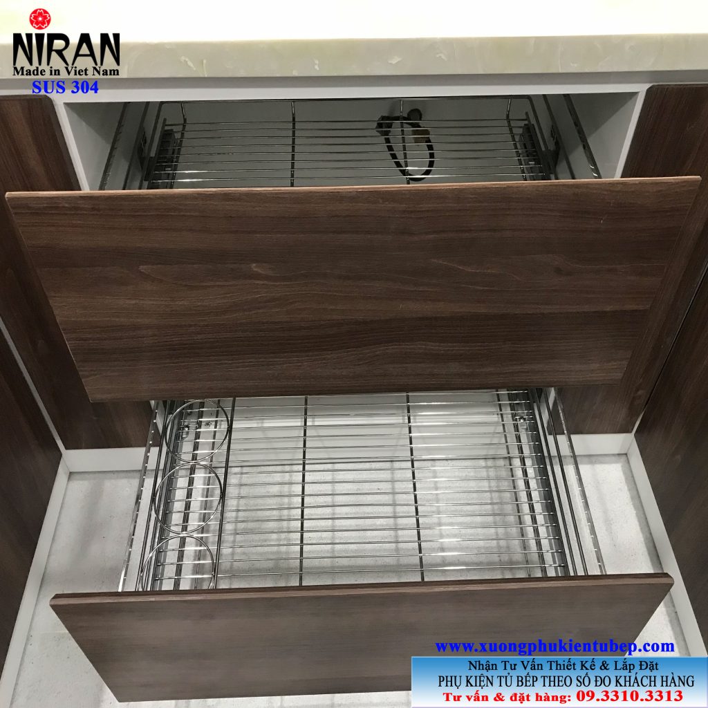 Rổ chén dĩa bắt mặt hộc Niran NR0203