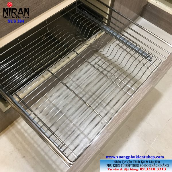 Rổ xoong nồi bắt mặt hộc inox 304 Niran NR0206