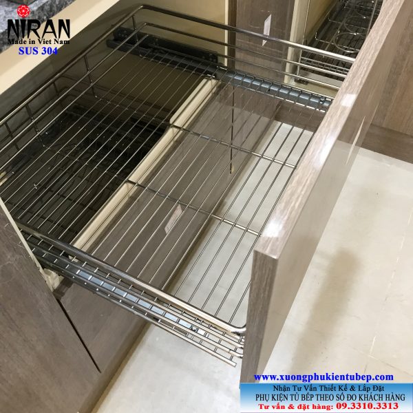Rổ xoong nồi bắt mặt hộc inox 304 Niran NR0206