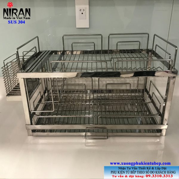 Kệ úp chén dĩa đứng inox 304 Niran NR1001