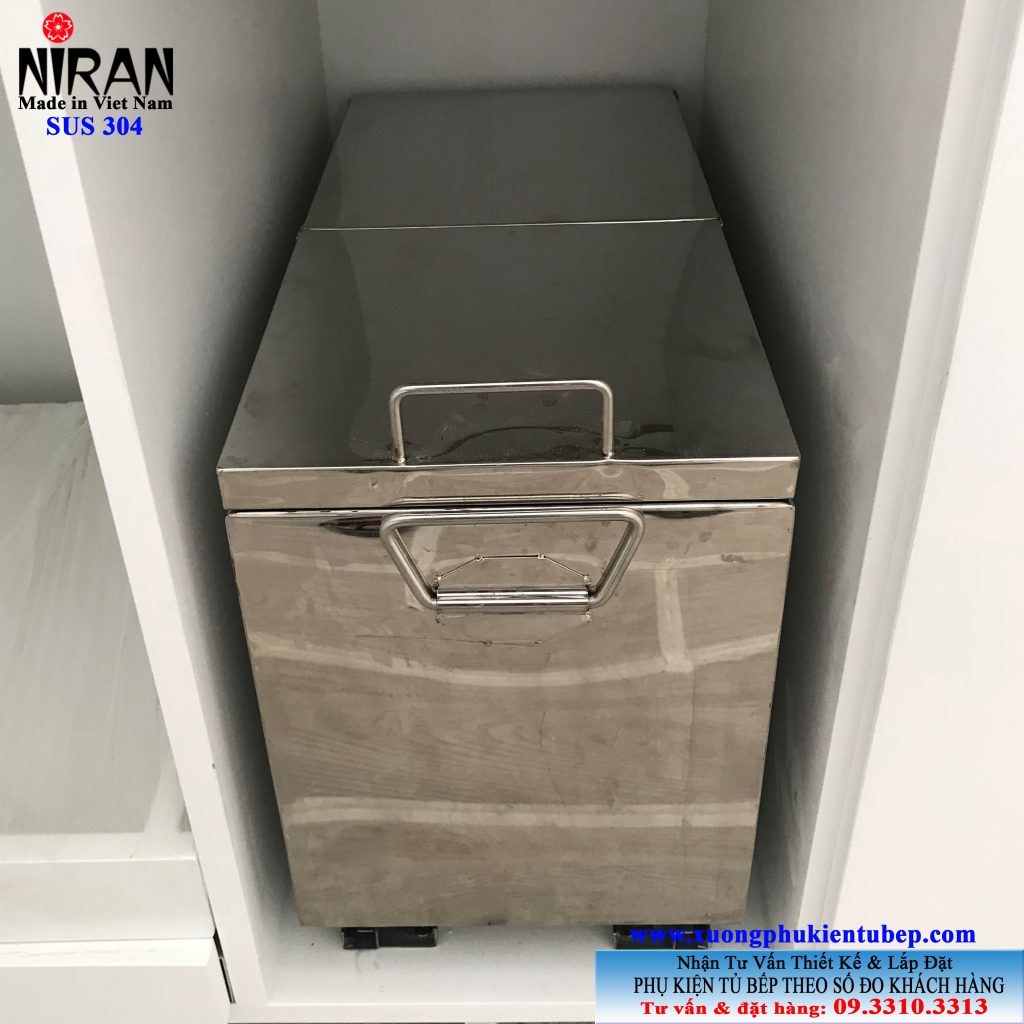 Thùng gạo âm tủ Niran 0901
