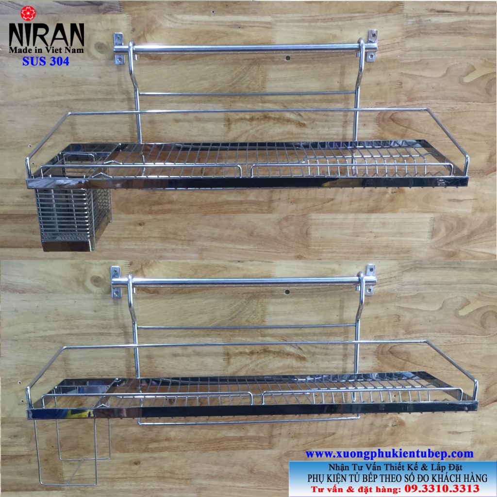Kệ chén dĩa treo Niran inox 304 NR0606
