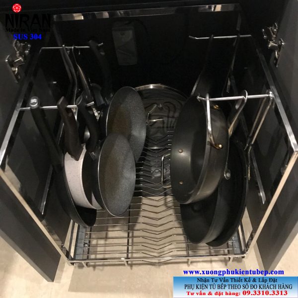 Kệ xoong chảo inox 304 Niran NR0801