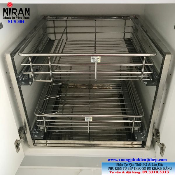 Kệ xoong chảo inox 304 Niran NR0802