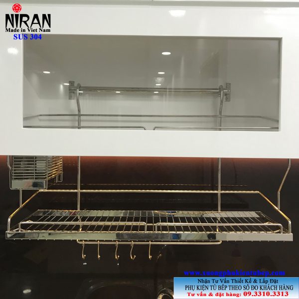 Kệ chén dĩa treo inox 304 Niran NR0605