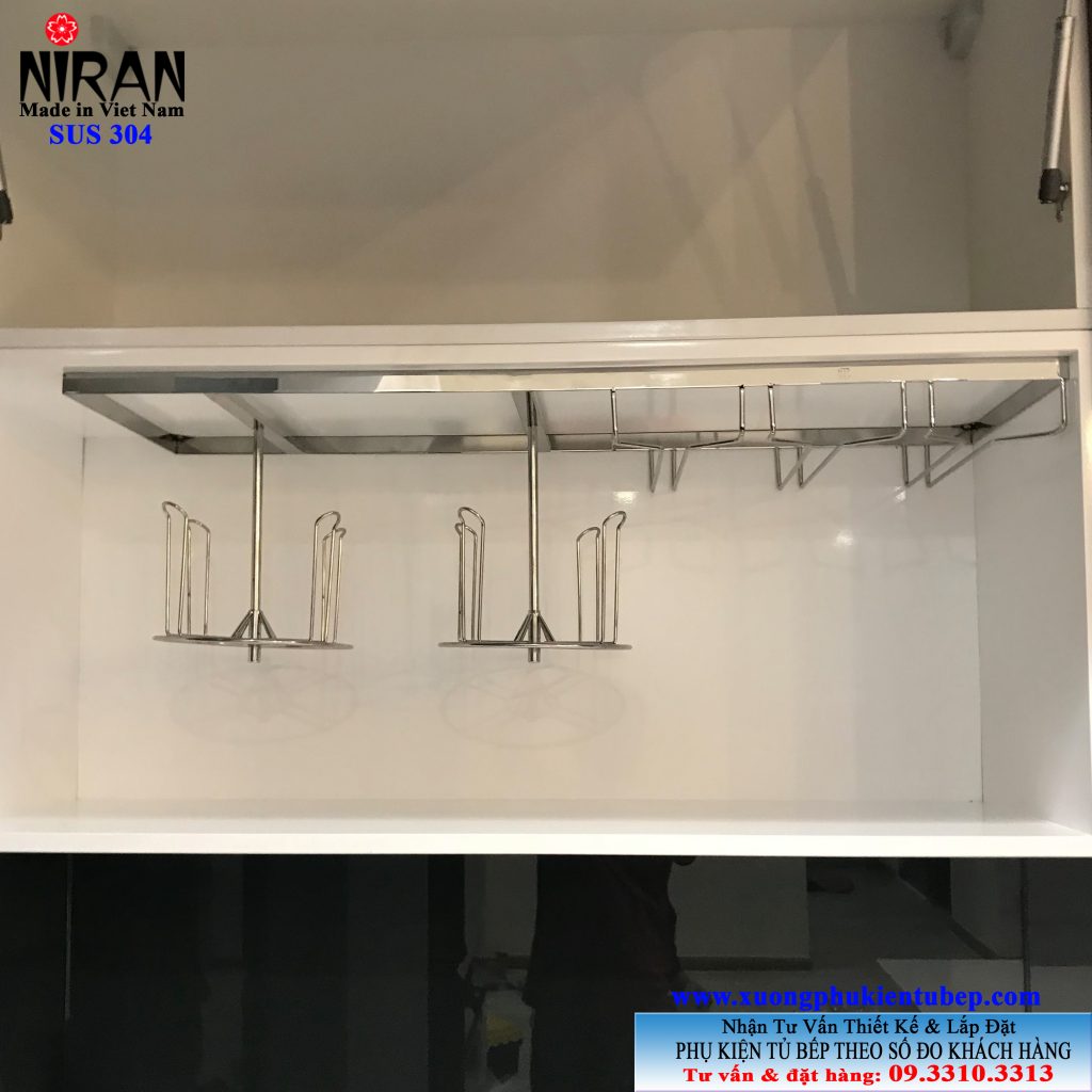 Kệ treo ly inox 304 Niran NR0504