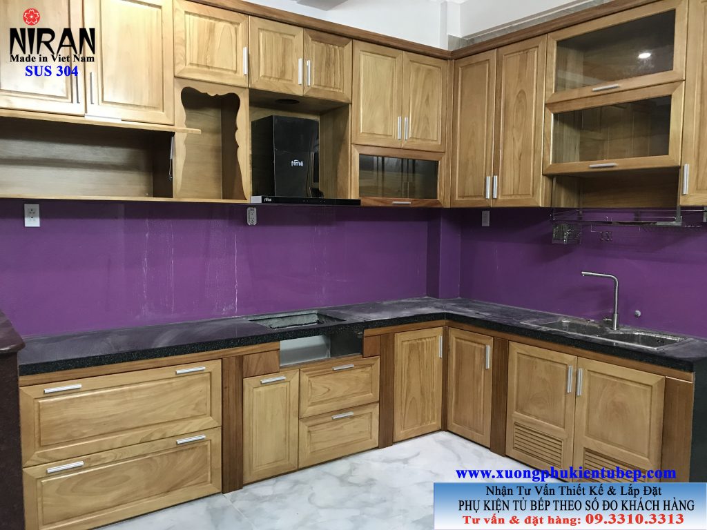 Hình ảnh thực tế phụ kiện tủ bếp Niran nhà khách hàng ở Q.Phú Nhuận