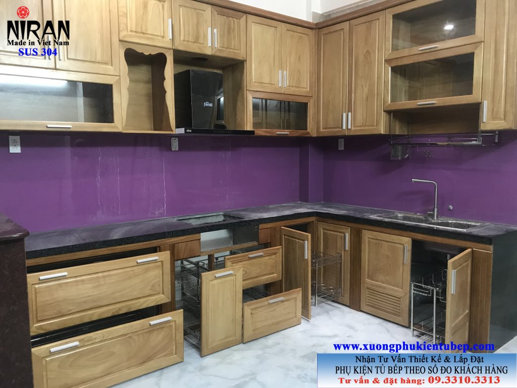 Hình ảnh thực tế phụ kiện tủ bếp Niran nhà khách hàng ở Q.Phú Nhuận