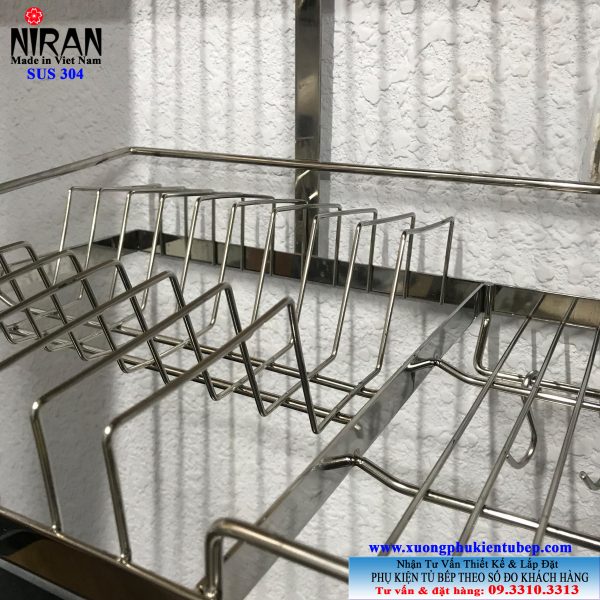 Kệ chén dĩa âm tủ Niran inox 304 nr0106 Kệ chén dĩa âm tủ Niran inox 304 nr0106