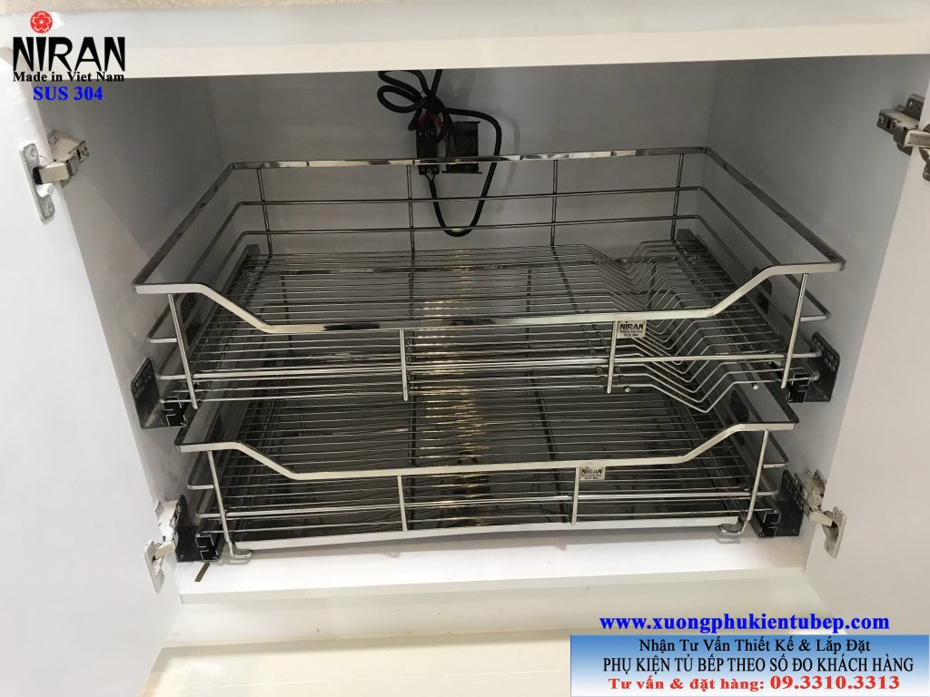 Rổ đựng chén dĩa xoong nồi inox 304 Niran