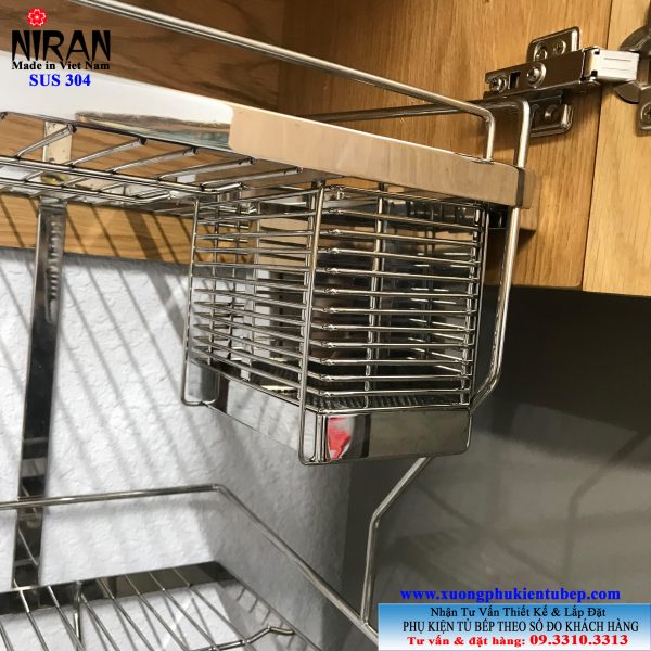 Kệ chén dĩa âm tủ Niran inox 304 nr0106 Kệ chén dĩa âm tủ Niran inox 304 nr0106