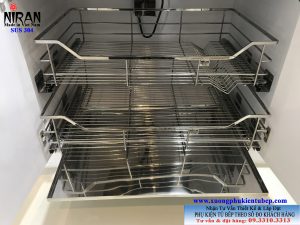 Rổ đựng chén dĩa xoong nồi inox 304 Niran