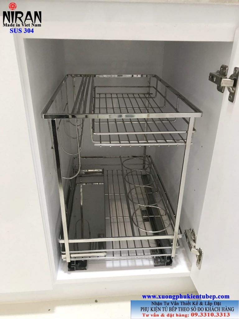 Kệ đựng gia vị dao thớt inox 304 Niran