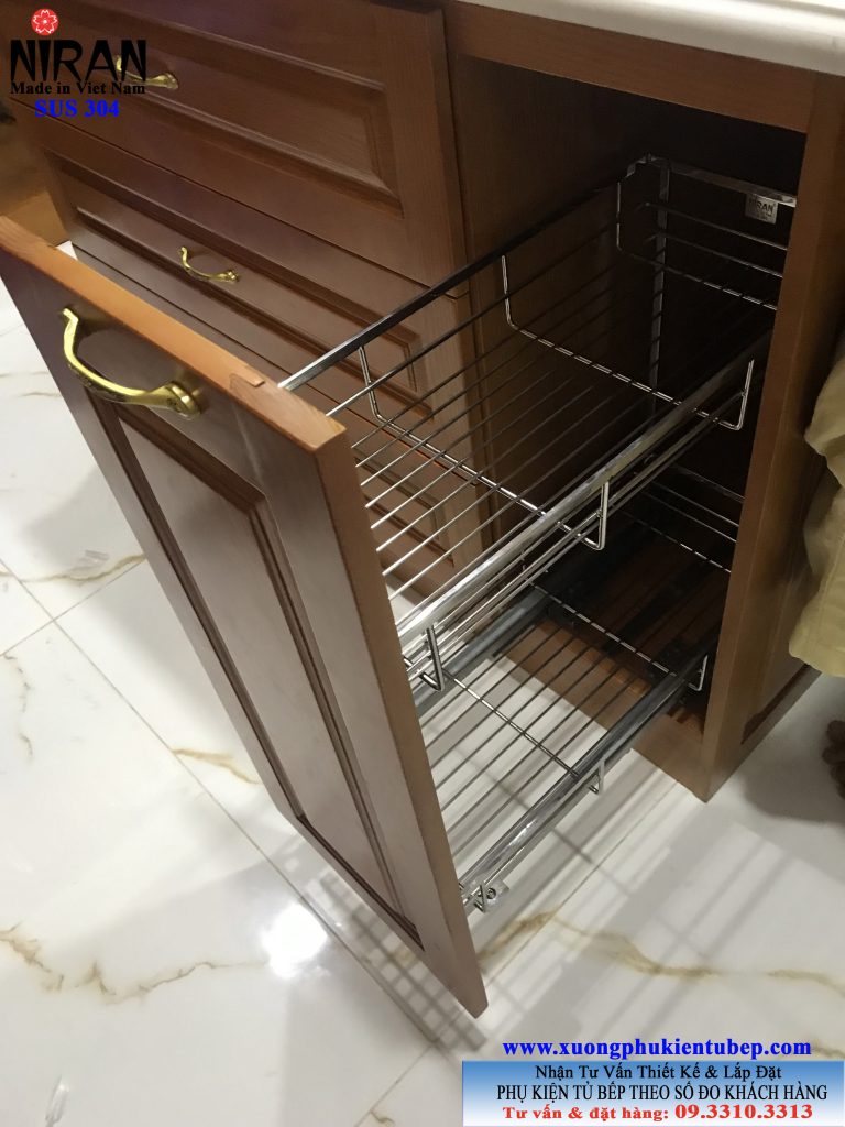 Kệ đựng gia vị bắt mặt hộc inox 304 