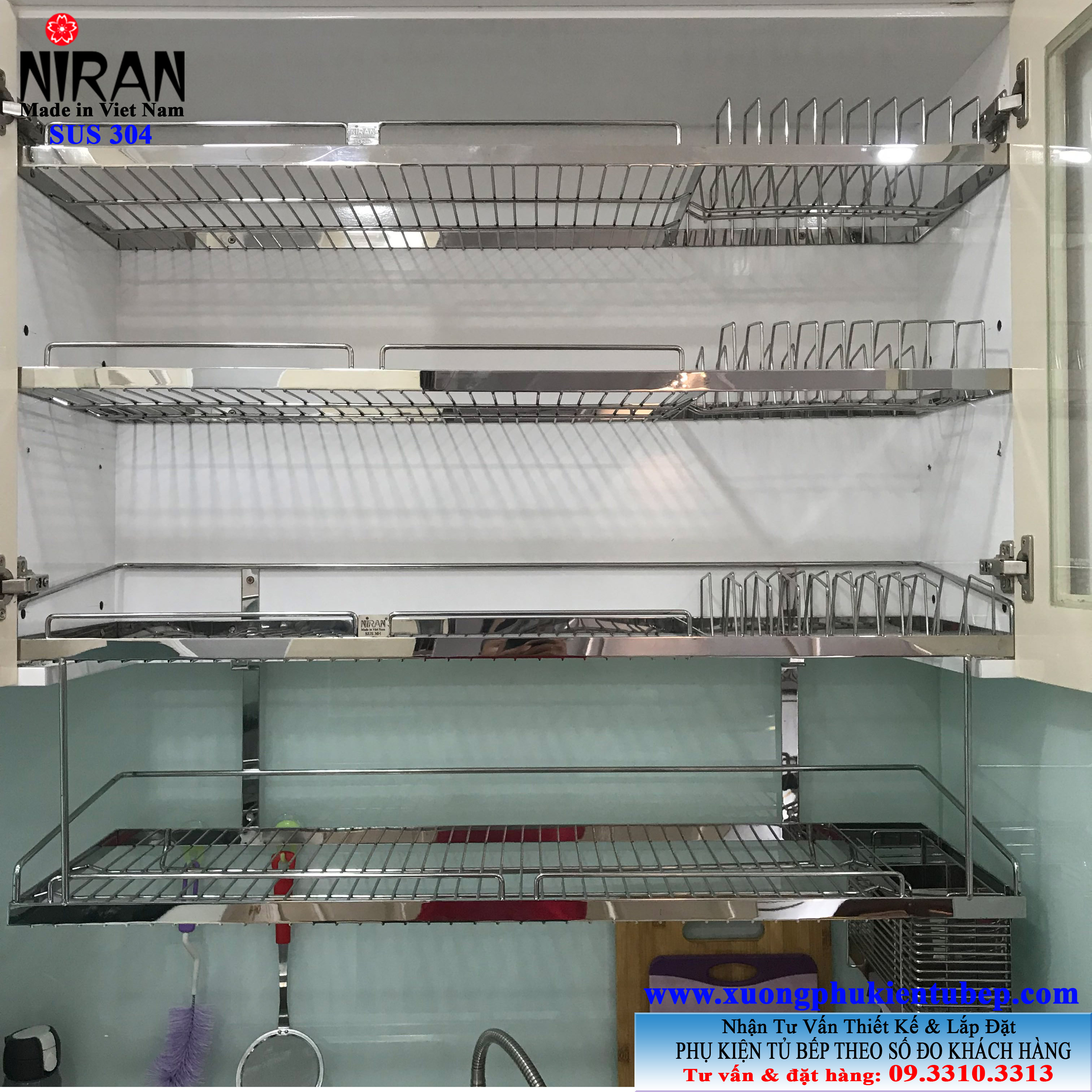 Ke chen dia 4 tang inox 304 Niran NR0110