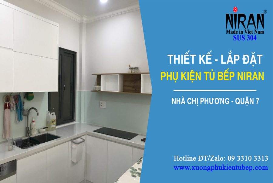 Thiết kế lắp đặt phụ kiện tủ bếp inox 304