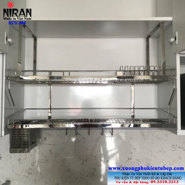 Kệ chén 2 tầng treo Niran NR0608