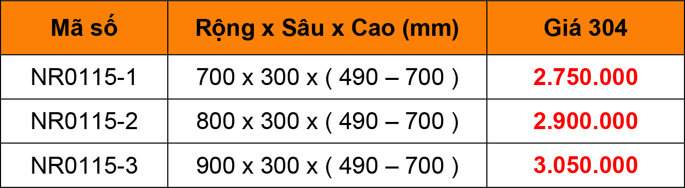 Bảng giá Kệ chén dĩa âm tủ 2 tầng inox 304 Niran NR0115