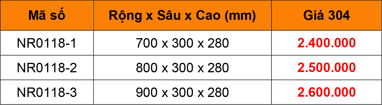Bảng giá Kệ chén dĩa âm tủ bếp trên 1 tầng inox 304 Niran NR0118