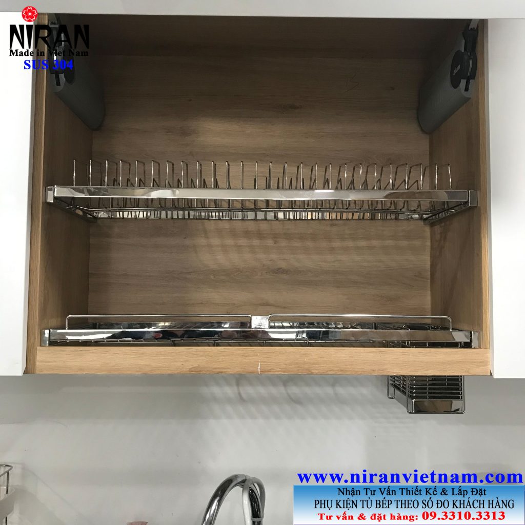 Kệ đựng chén dĩa inox 304 Niran NR0107