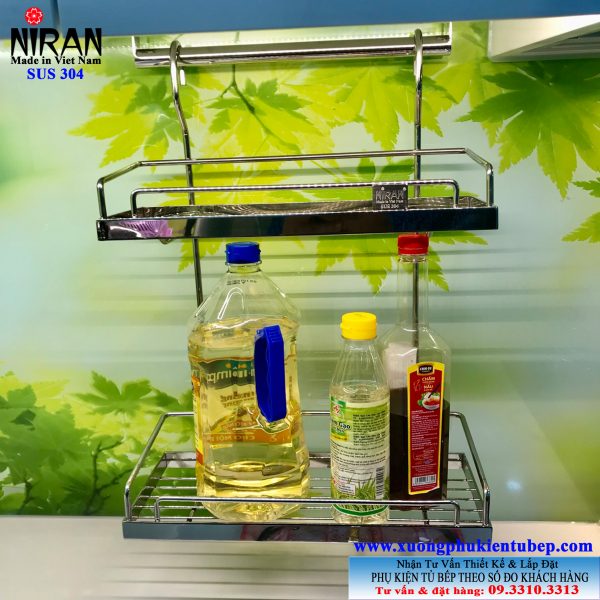 giá treo gia vị nhà bếp inox 304