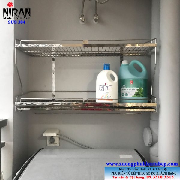 Kệ 2 tầng treo tường inox 304 Niran NR3001 Kệ 2 tầng treo tường inox 304 Niran NR3001