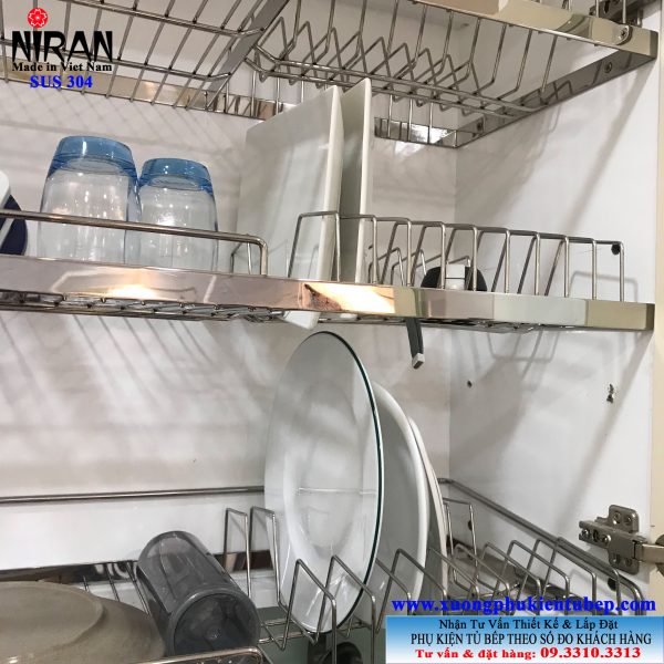 Kệ úp chén dĩa 4 tầng inox
