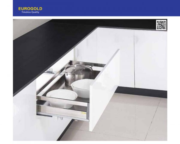 Giá xoong nồi EU130.600 inox hộp 2 lớp đáy, gắn cánh – Eurogold