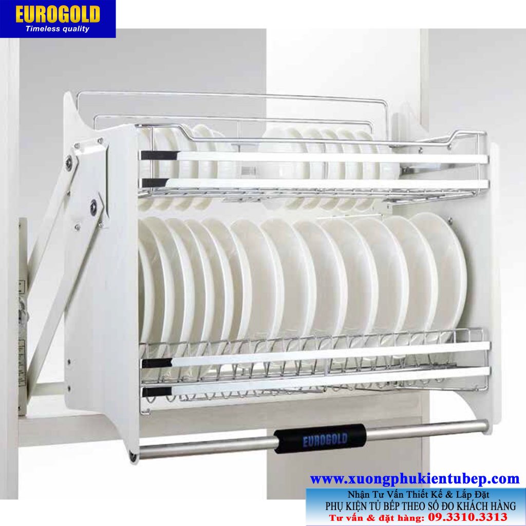 Giá bát dĩa nâng hạ inox 304 Eurogold