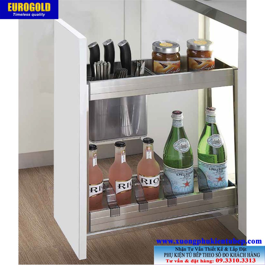 Giá dao thớt EU1020 chai lọ inox hộp Eurogold