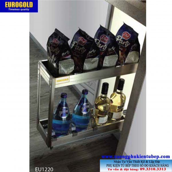 Giá gia vị EU1220 inox hộp Eurogold Giá gia vị EU1220 inox hộp Eurogold