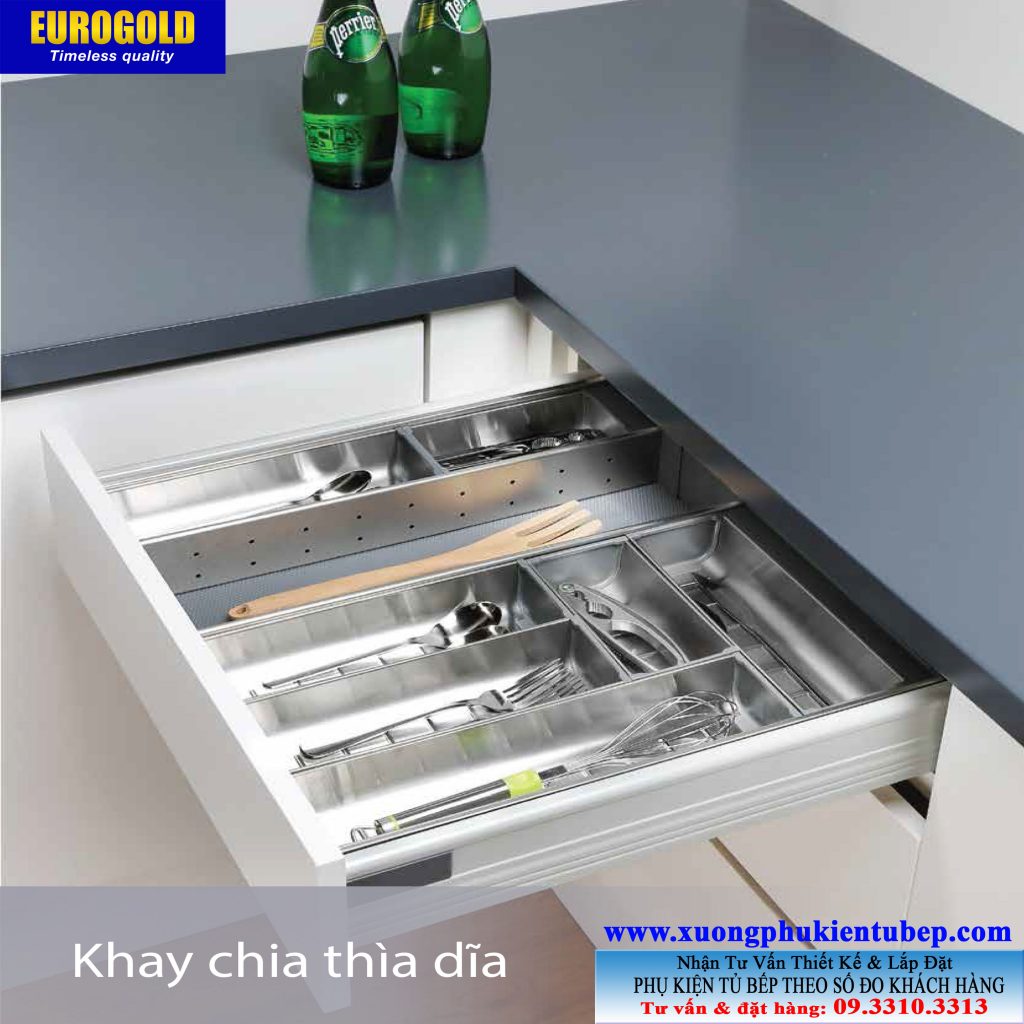 Khay chia thìa dĩa inox 304 E0645A