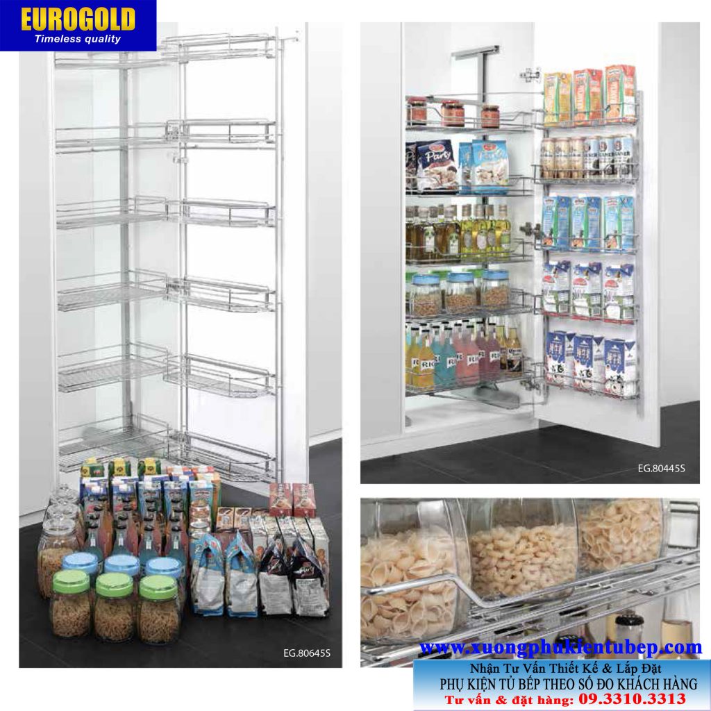 Tủ kho EG80645 inox nan 6 tầng cánh mở Eurogold