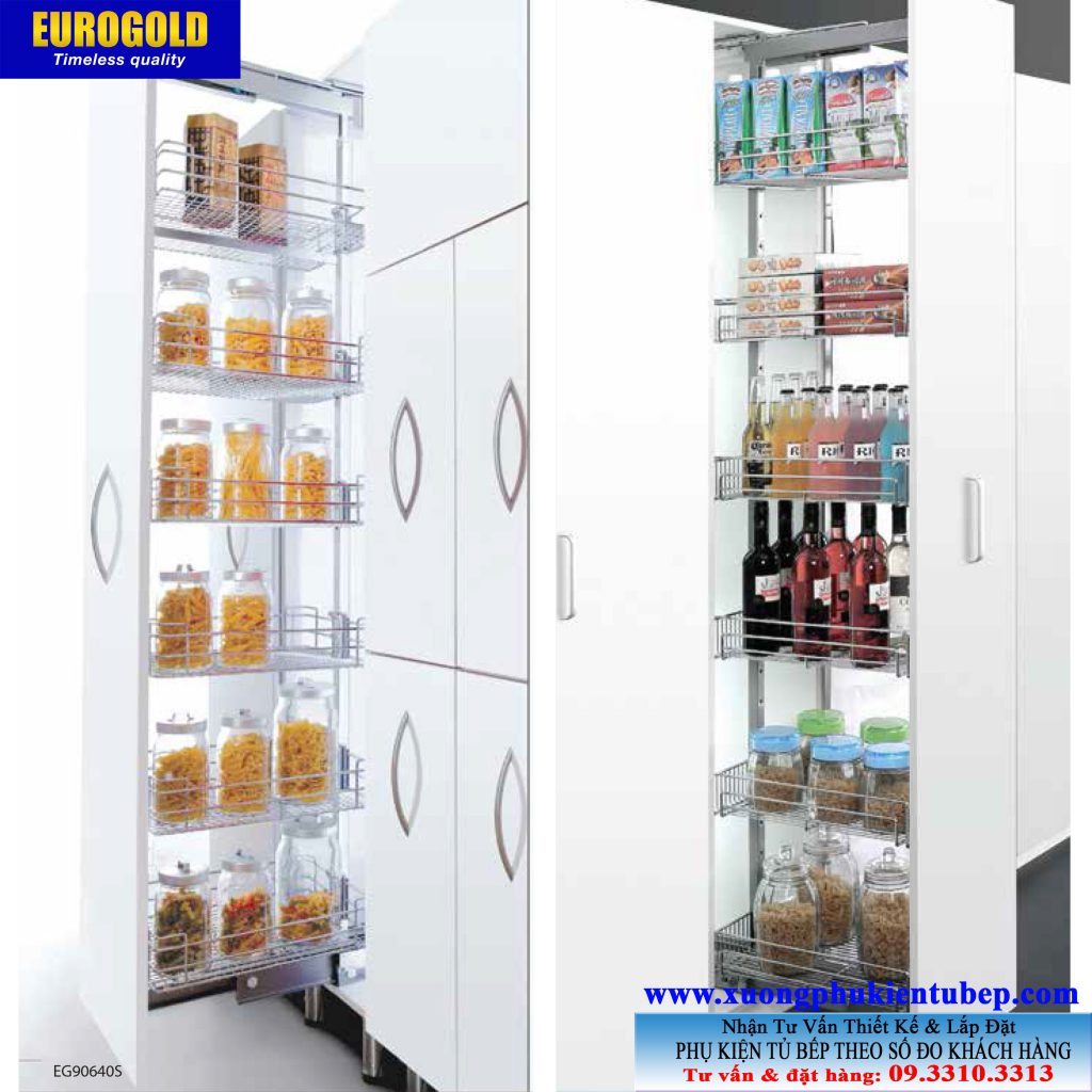 Tủ kho EG90640S inox nan 6 tầng cánh rút Eurogold