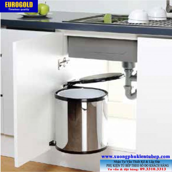 Thùng rác tròn E0101 gắn cánh – Eurogold