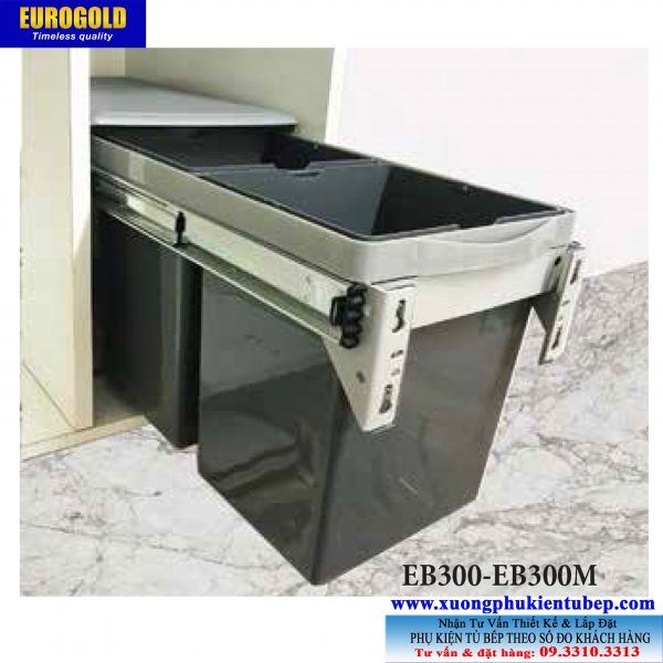Thùng rác đôi EB300 gắn cánh âm tủ – Eurogold Thùng rác đôi EB300 gắn cánh âm tủ – Eurogold