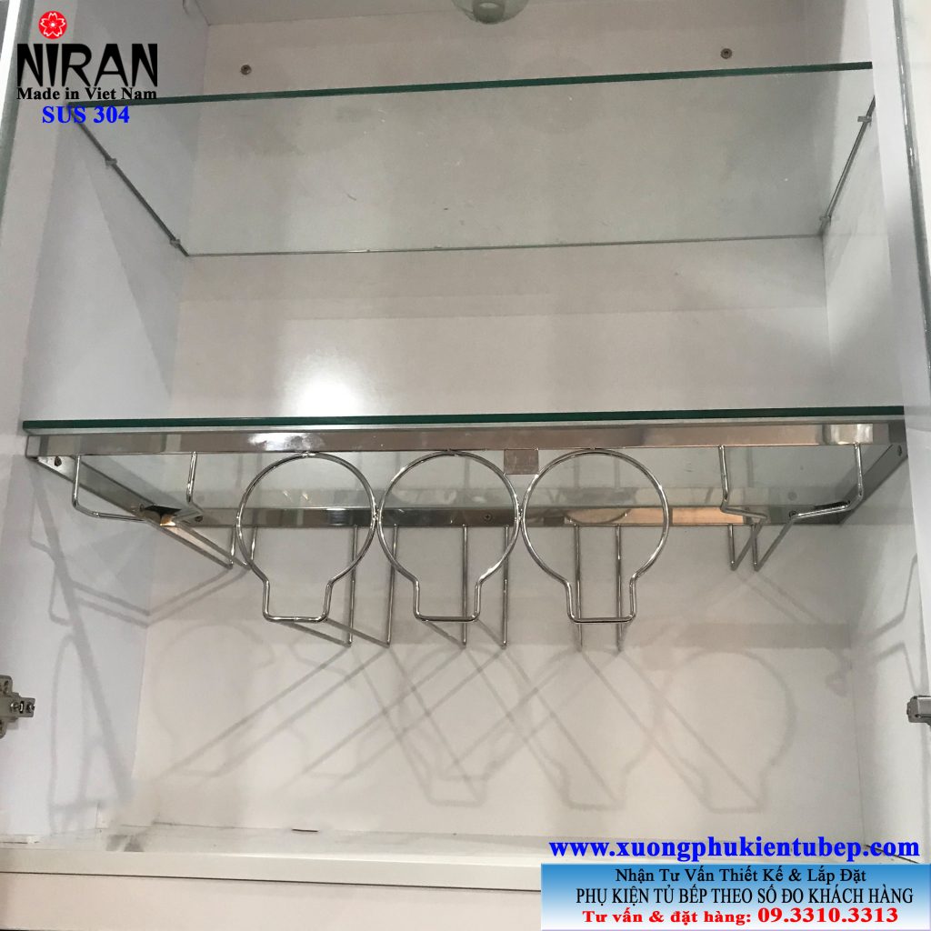 Kệ treo ly inox 304