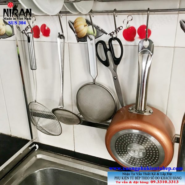 Kệ treo xoong chảo inox 304