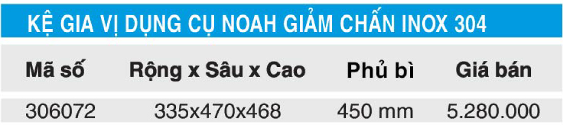 Bảng giá kệ gia vị Higold 306072
