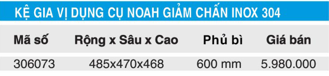 Bảng giá kệ gia vị Higold 306073