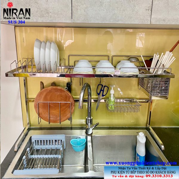 Kệ úp chén dĩa để bồn rửa chén 1 tầng inox 304 Kệ úp chén dĩa để bồn rửa chén 1 tầng inox 304