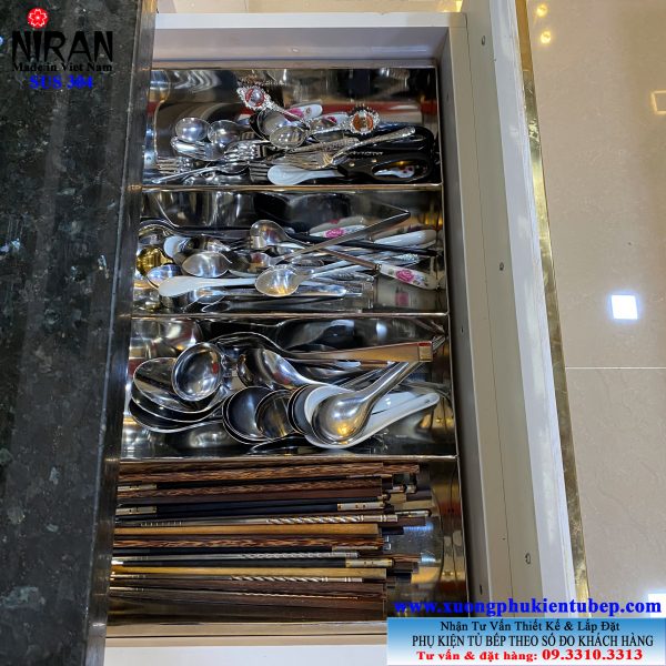 Khay đựng muỗng đũa inox 304