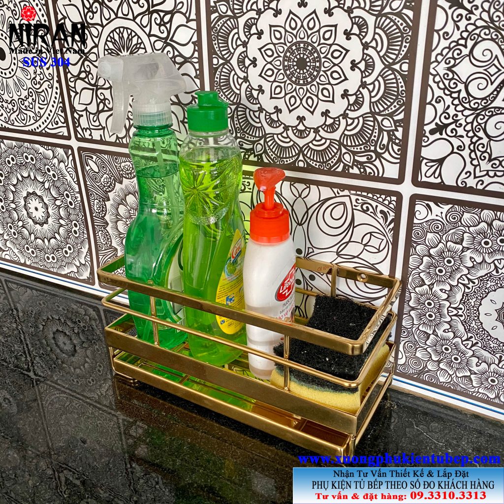Kệ để chai nước rửa chén inox 304 Gold Niran NR3018
