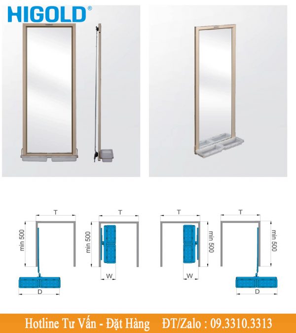 THONG SO GUONG SOI XOAY KHAY LUOC HIGOLD 703166G