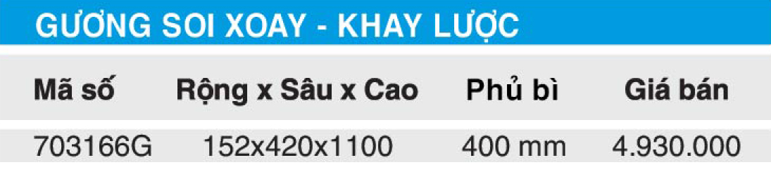 Bảng giá gương soi Higold 703166G