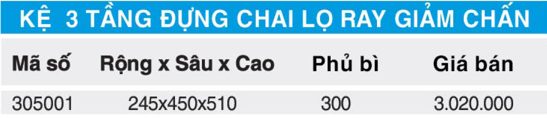 Bảng gÍa kệ 2 tầng Higold 305001